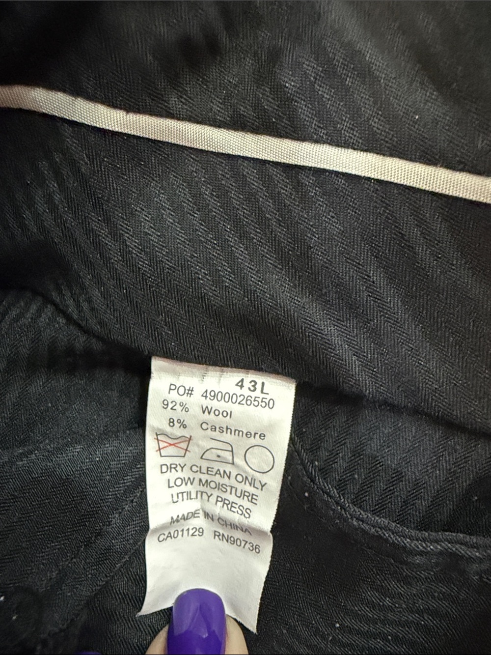 Alfani Charcoal Gray Pinstripe Men's Two-Piece Suit - Picture 7 of 9